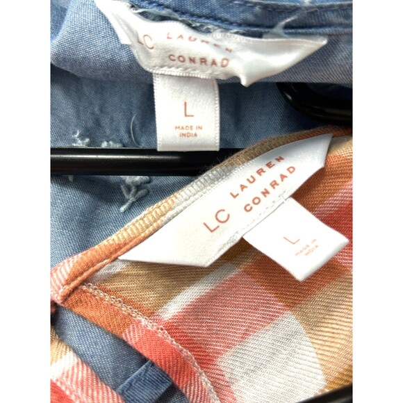 LC Lauren Conrad Womens Multicolor Blouse Top Size Large Lot Of 2 1178T3 - Picture 8 of 12